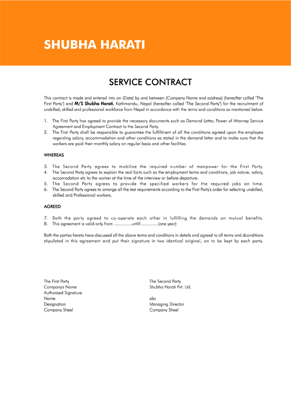 sample employment contract